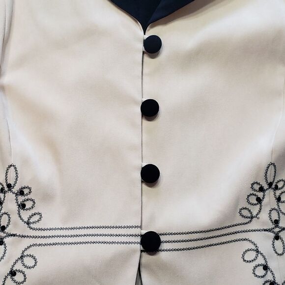 R&K Yellow & Black with Embroidery Blazer Size 26W - Picture 9 of 11